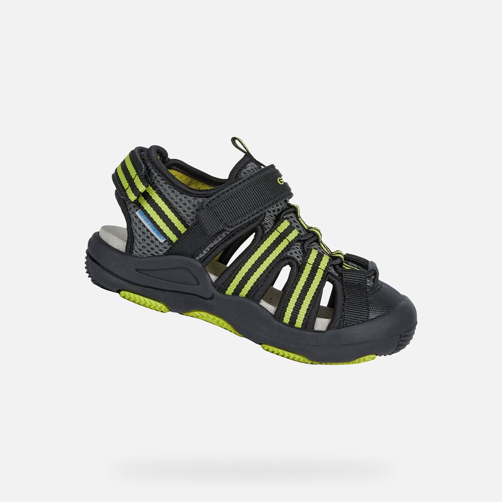 Sandales Geox Kyle - Noir/Vert - Garcon 861409-VSF